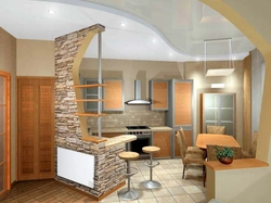 Кухня гостиная гипсокартон дизайн