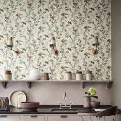 Photo Examples Of Kitchen Decoration With Wallpaper
