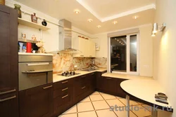 Combination Of Brown And Beige In The Kitchen Interior