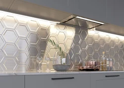3D panels in the kitchen interior photo