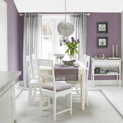 Lavender Walls In The Kitchen Interior