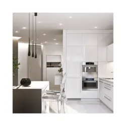 White kitchen in a bright interior photo