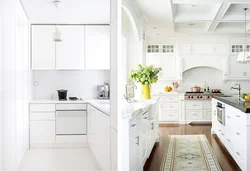 White kitchen in a bright interior photo