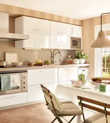 White kitchen in a bright interior photo