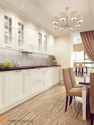 White kitchen in a bright interior photo