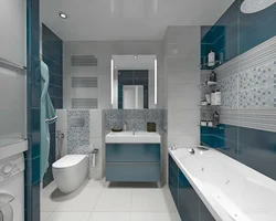Gray Blue Bathtub Design