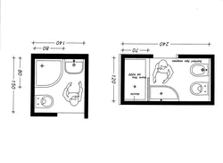 Дизайн туалета и ванной комнаты размеры