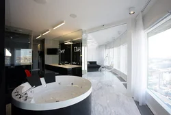 Дизайн ванны комнаты с джакузи