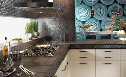 Дизайн кухни мозайка