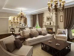 Designer style in the living room interior
