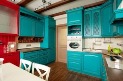 Sea ​​wave color in the kitchen interior combination
