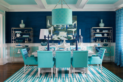 Sea ​​wave color in the kitchen interior combination