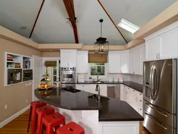 Кухня потолки покрашенные фото