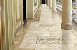 Photo of tiles in the hallway design in a modern style