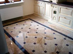 Apartment design with floor tiles