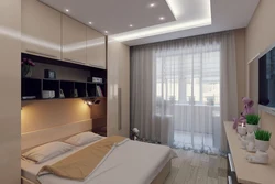 Bedroom design 17 sq m with balcony