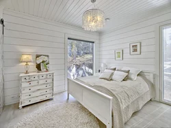 Bedroom Color In A Wooden House Photo