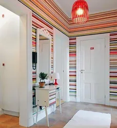 Hallway with stripes design photo
