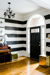 Hallway with stripes design photo