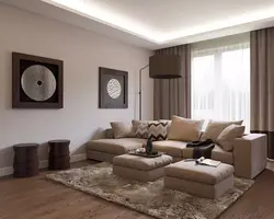 Living room design light brown