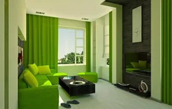 All Shades Of Green In The Bedroom Interior