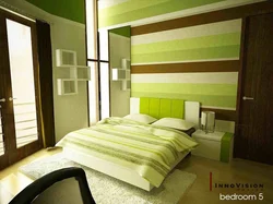 Все оттенки зеленого в интерьере спальне