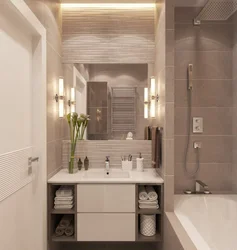 Small bathroom design in light colors