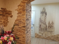 Artificial Stone For Interior Wall Decoration In The Hallway In The Interior