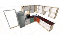 Kitchen design project drawn