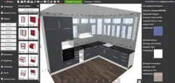 Kitchen design project drawn