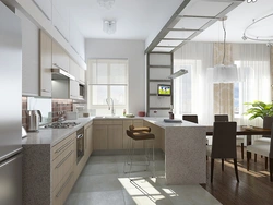 Дизайн кухни 20 кв м фото с двумя окнами
