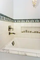 Дизайн ванной с фартуком