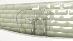 Дизайн ванной с фартуком