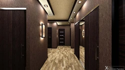 Brown color in the hallway interior