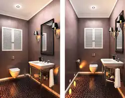 Interior of the bathroom and toilet in the same colors