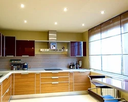 Design of spotlights in the kitchen