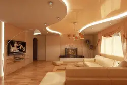Потолок в гостиной дизайн в современном стиле