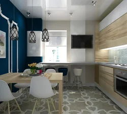 Kitchen design in an apartment in a modern style inexpensively