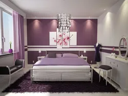 Bedroom designs in purple colors