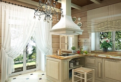 Kitchen With Stove In A Country House Design Photo