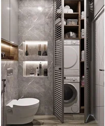 Bathroom with boiler and washing machine design