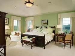 Bedroom design in pistachio tone