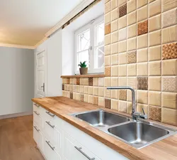 All photos of the kitchen with tiles