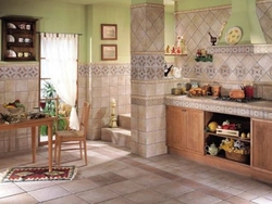 All photos of the kitchen with tiles