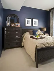 Bedroom interior with light brown furniture