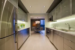 Narrow rectangular kitchen design