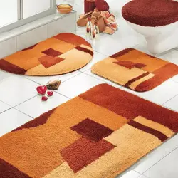 Bathroom design with rugs