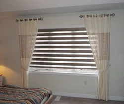 How to decorate a bedroom window with curtains photo