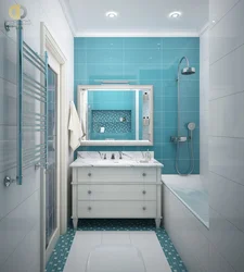 Ванна бөлмесі көк түсті фото дизайн