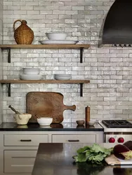 Finishing The Kitchen With Brick Tiles Photo